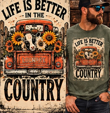 Life Is Better In The Country design and model