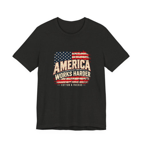 America Works Harder Tee