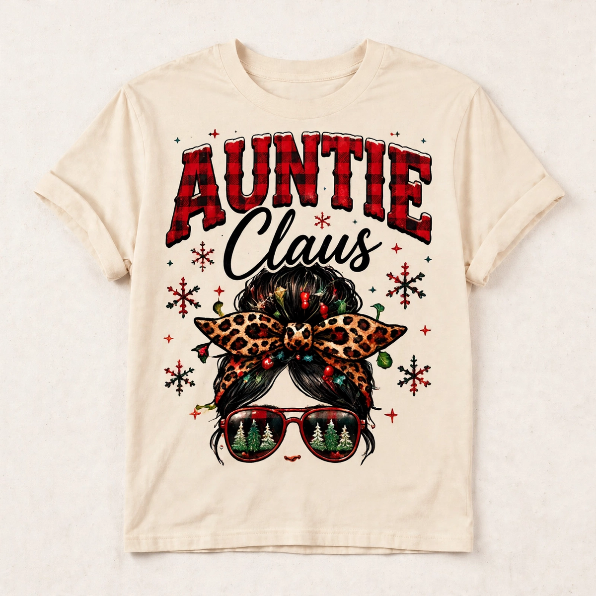 Christmas Family Auntie Claus Tee