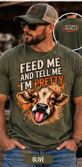 Feed Me And Tell Me I'm Pretty Olive Tee