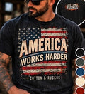 America Works Harder Tee