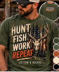 Hunt Fish Work Repeat Tee