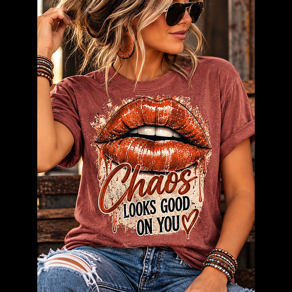 Chaos Looks Good On You Tee square featured