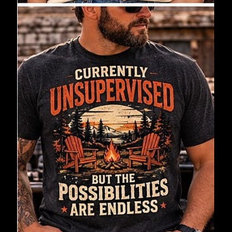 Currently Unsupervised But The Possibilities Are Endless Tee square featured