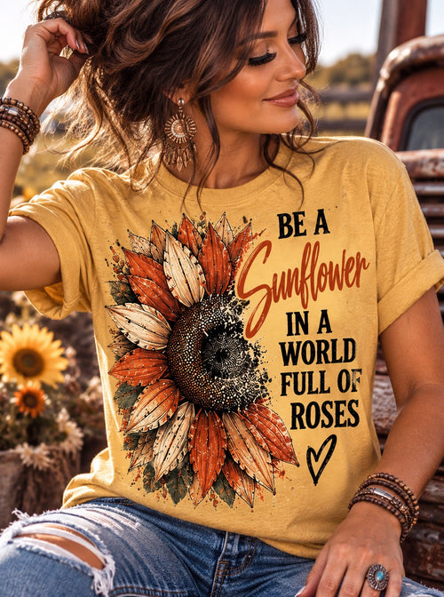 Sunflower on model