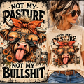 Not My Pasture Not My Bullshit Tee model photo