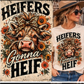 Heifers Gonna Heif Tee model photo