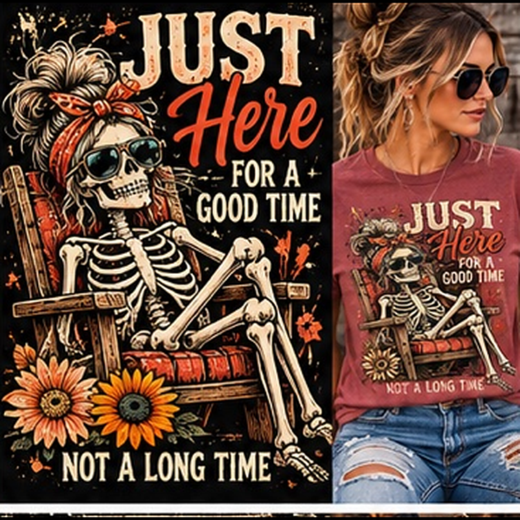 Just Here For A Good Time Tee model photo