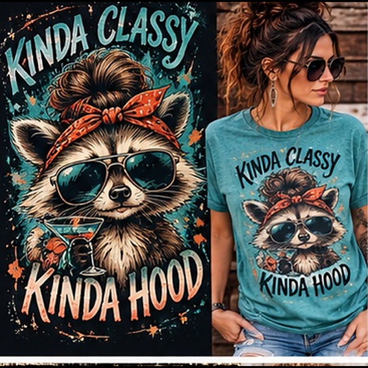 Kinda Classy Kinda Hood Tee model photo
